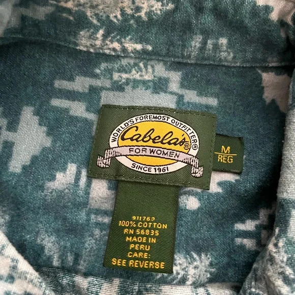 Vintage Shirt M Native Navajo Aztec festival blue cottage Western streetwear y2k - Picture 7 of 7